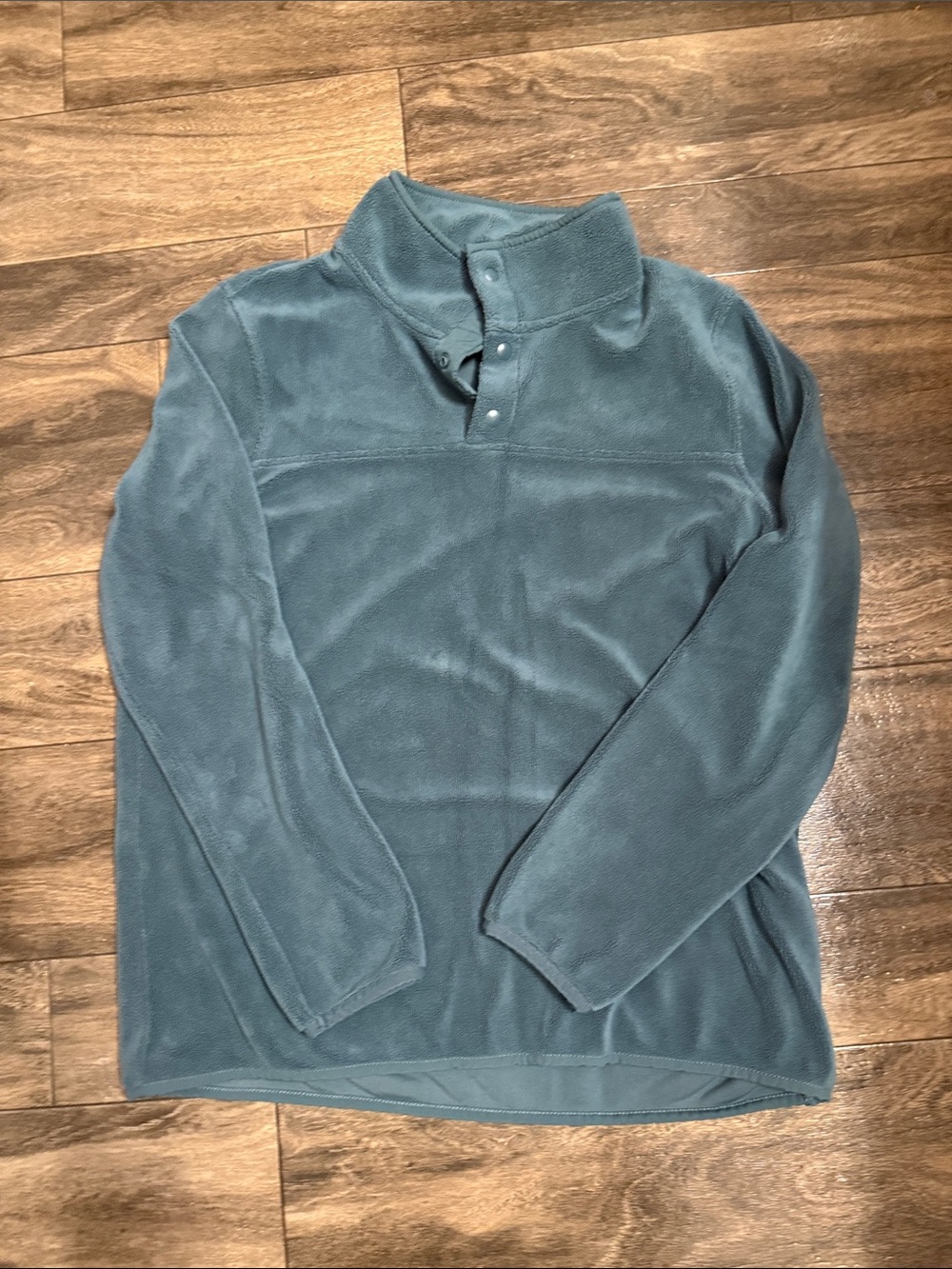 32 Degrees Teal Snap-Button Fleece Pullover